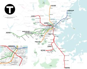 خريطة مترو أنفاق بوسطن MBTA - بقلم Citynoise - ويكيميديا